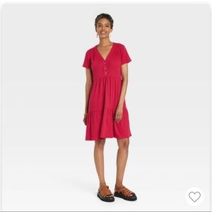 The Flutter Short-Sleeve Knit A-Line Dress from
Knox Rose, XS ,Target